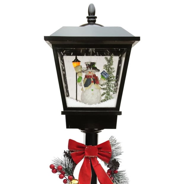 Christabelle 1.8m Christmas Lamp Post Outdoor Display Decoration LED Lights Front Yard Lawn Statue Ornament Black Image 6