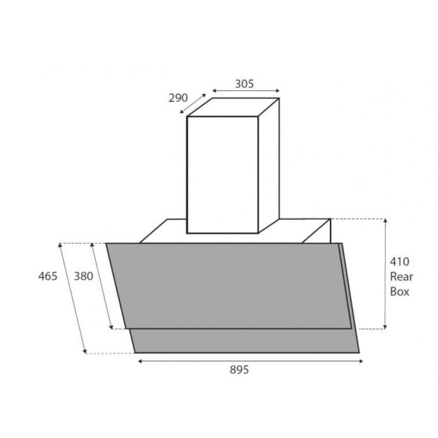 Kleenmaid Canopy Rangehood Vertical Black 90cm RHGV90 Image 6