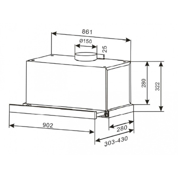 Kleenmaid Slide Out Rangehood 90cm RHSO91 Image 2