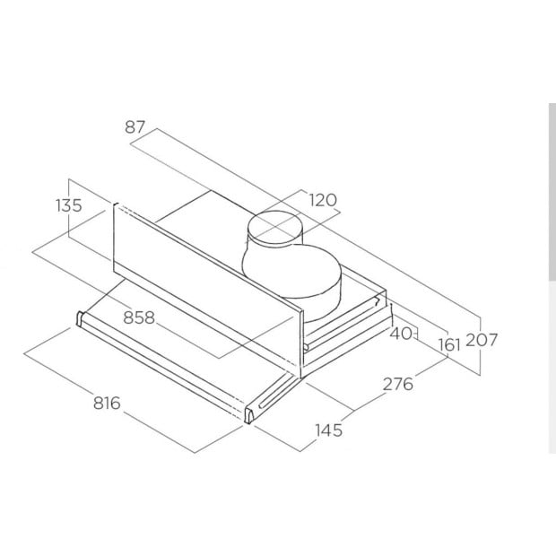 Kleenmaid Concealed Slide Out Rangehood 90cm RHSOG91 Image 4