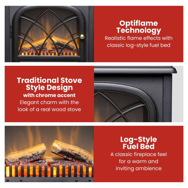Dimplex Ritz Optiflame Electric Fire Stove - 2kW Image 6