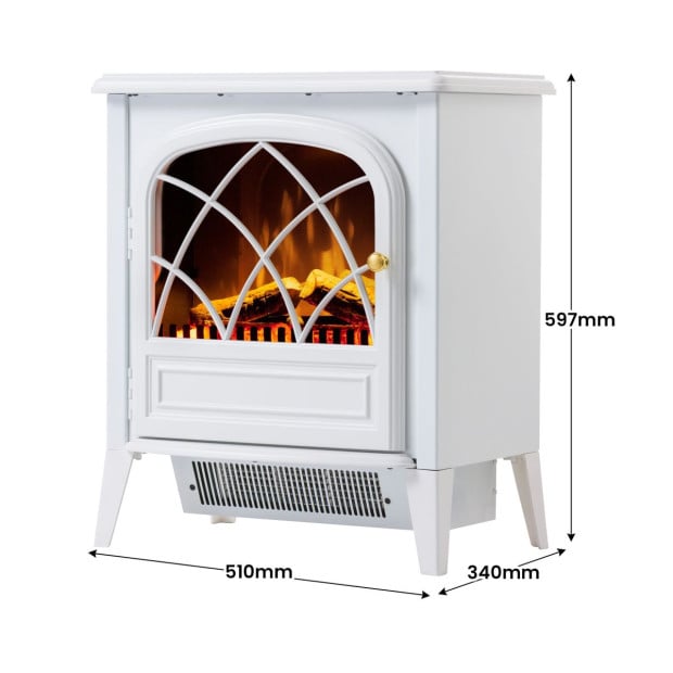 Dimplex 2kW Ritz White Optiflame Portable Electric Fire Stove Image 4