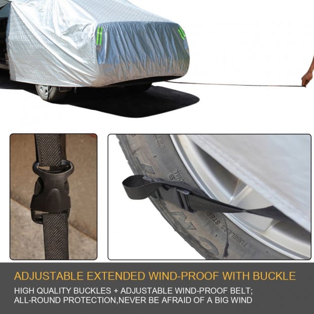 Waterproof Large Car Covers Rain Sun Dust UV Proof Protection YXL Image 5