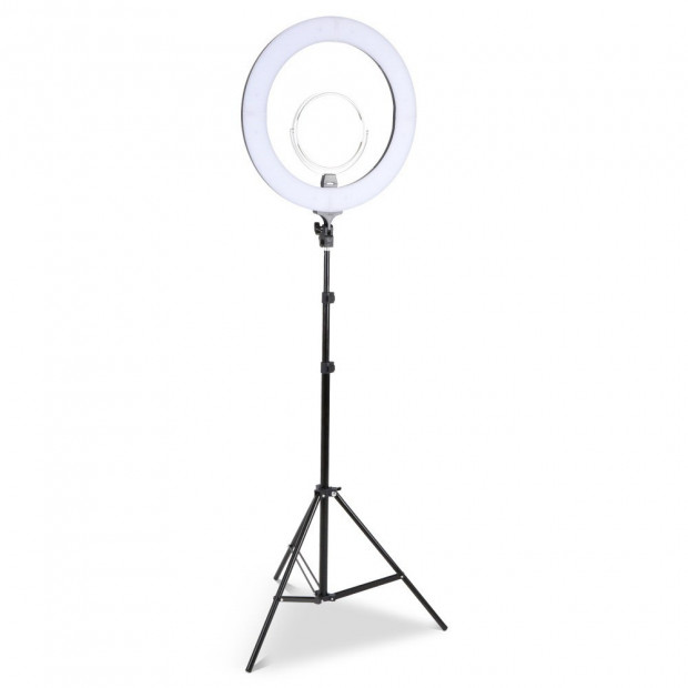 19 Inch LED Ring Light - Black Image 1