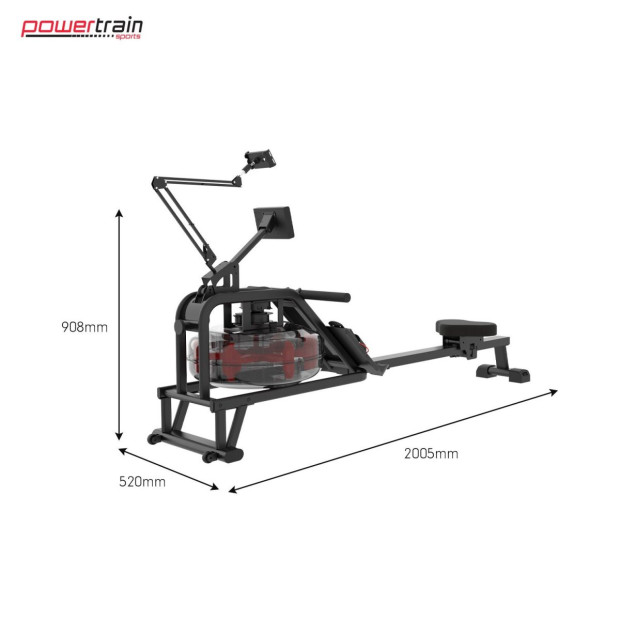 Powertrain 13L Water Resistance Rowing Machine Rower Image 11