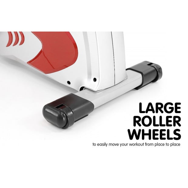 Powertrain Rowing Machine with Magnetic Flywheel - Silver Image 9
