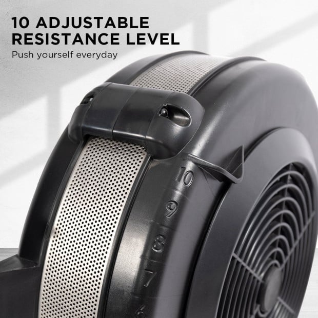 Powertrain Air Resistance Rowing Machine - Black Image 9