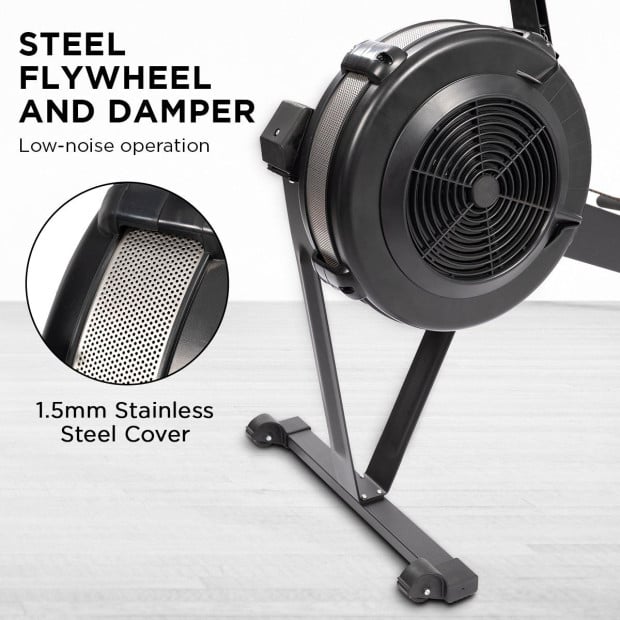 Powertrain Air Resistance Rowing Machine - Black Image 5