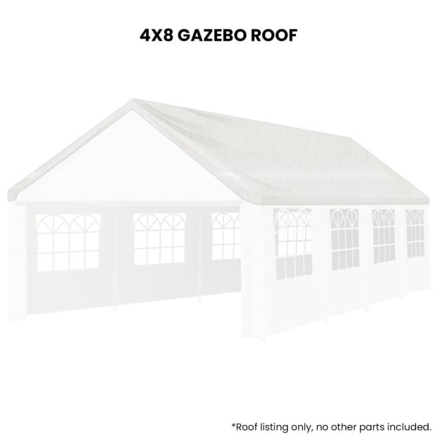 Wallaroo 4x8 White Premium Outdoor Event Marquee Replacement Roof Image 2