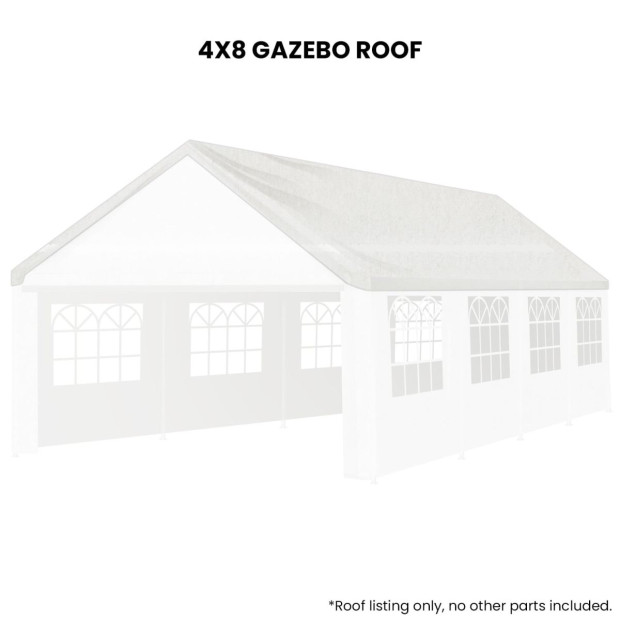 Wallaroo 4x8 White Premium Outdoor Event Marquee Replacement Roof Image 2