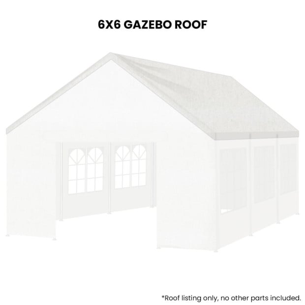 Wallaroo 6x6 White Premium Outdoor Event Marquee Roof Spare Part Image 2