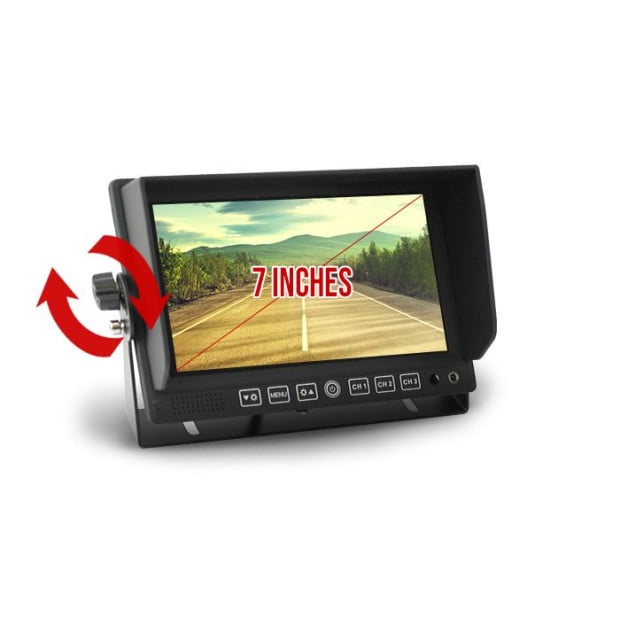 7in Monitor HD 12v/24v With 3 Av Inputs 4pin Advanced Image 4