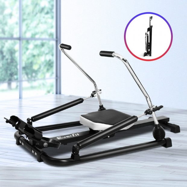 Rowing Exercise Machine Rower Hydraulic Resistance Fitness Gym Cardio Image 7