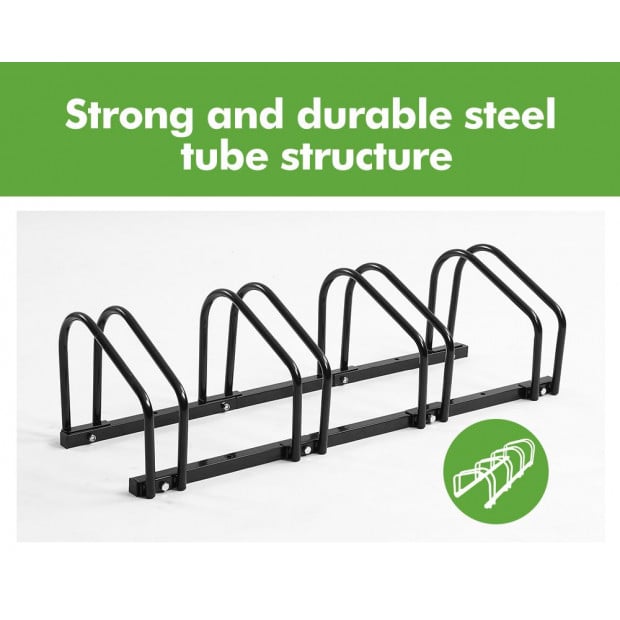 4-Bikes Stand Bicycle Bike Rack Floor Parking Instant Storage Cycling Image 11
