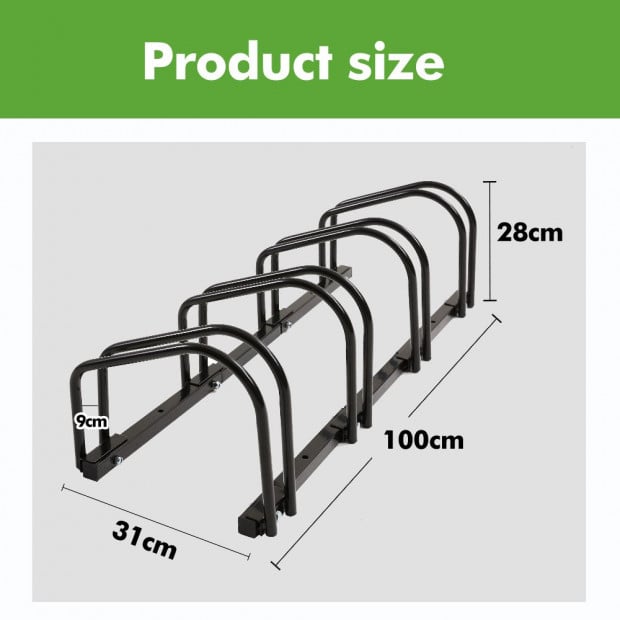 4-Bikes Stand Bicycle Bike Rack Floor Parking Instant Storage Cycling Image 12