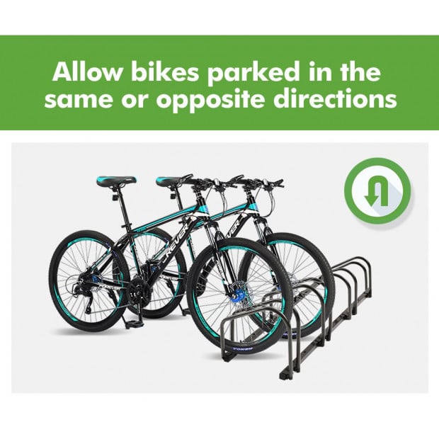 4-Bikes Stand Bicycle Bike Rack Floor Parking Instant Storage Cycling Image 10