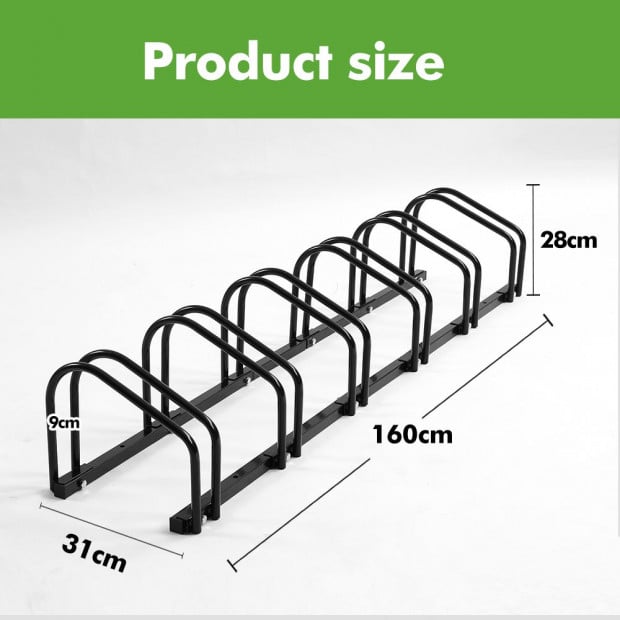 6-Bikes Stand Bicycle Bike Rack Floor Parking Instant Storage Cycling Image 11