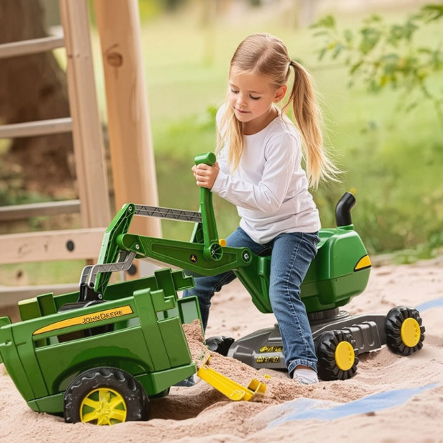 John Deere Rolly Digger XL Ride-On Excavator Childrens Toy with 360 degree Rotation, Work Scoop & Levers All-Terrain 3+ Image 7