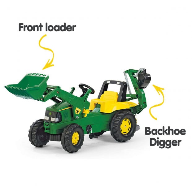 John Deere Rolly Kids Ride On Tractor with Loader & Digger RT811076 Image 3