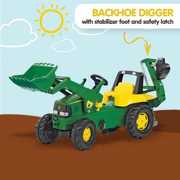 John Deere Rolly Kids Ride On Tractor with Loader & Digger RT811076 Image 4