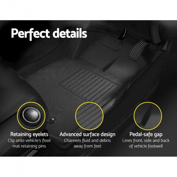 Mazda BT50 Car Floor Mats Dual Crew Cab 2012 - 2018 3D Rubber BT-50 Image 7