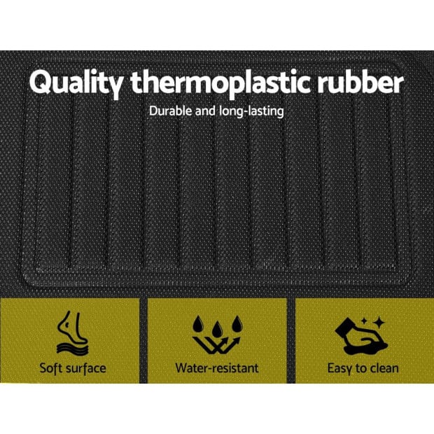 Car Rubber Floor Mats Front And Rear Fits Tesla Model Y 2021-2022 Image 5