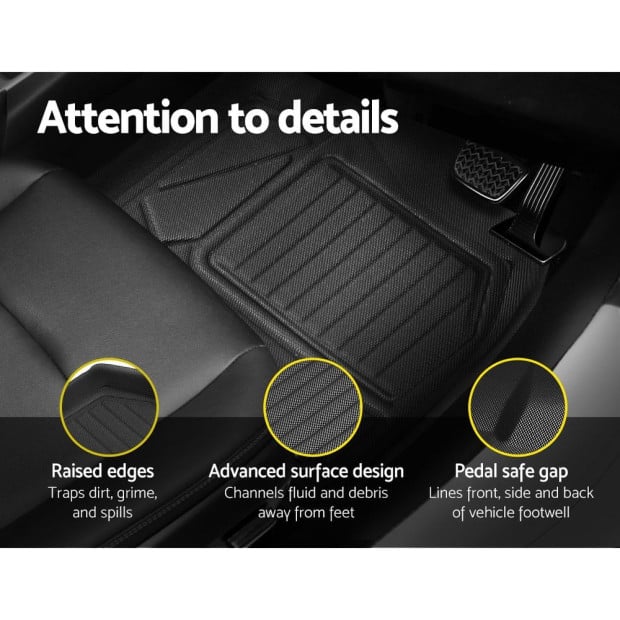 Car Rubber Floor Mats Front And Rear For Toyota Rav4 2019-2022 Image 6