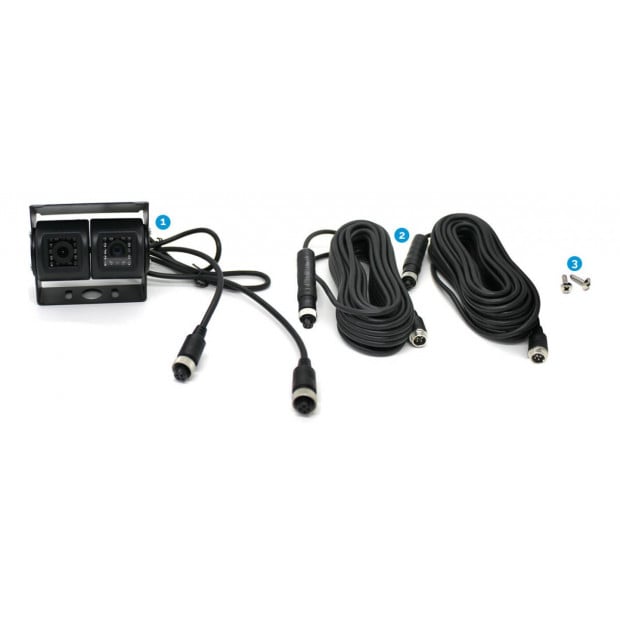 Dual Twin Joint Bracket 2x 4pin Reversing Camera 120 45 Viewing Angle Image 8