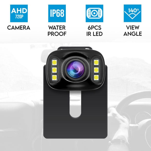 Car Reversing Backup Parking Camera AHD 6 IR LED Night Vision 12V RCA Image 2
