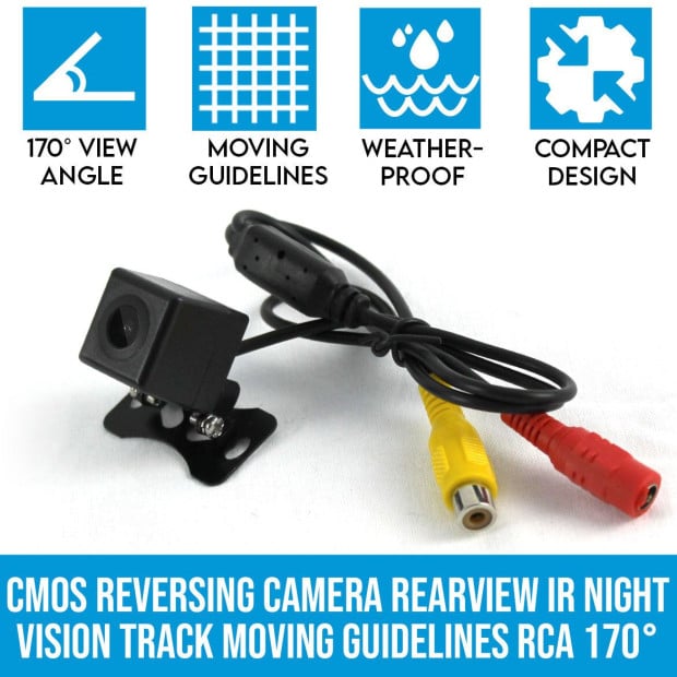 CMOS Reversing Camera Rearview IR Night Vision RCA 170deg Image 2