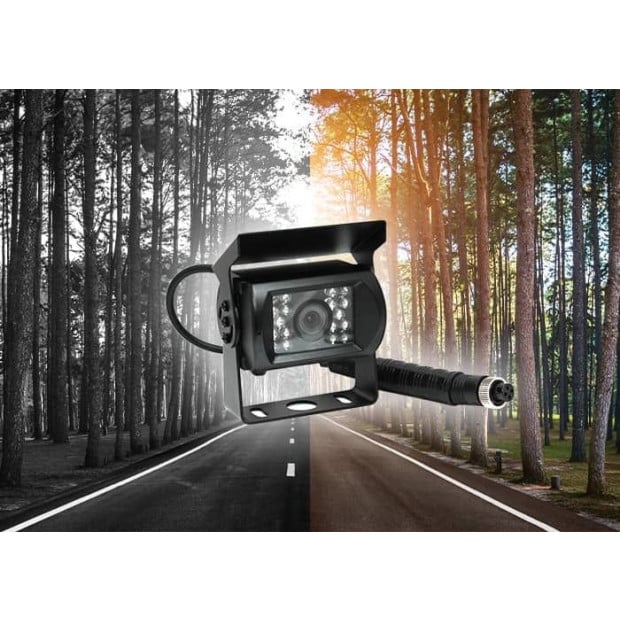 4 Pin Heavy Duty 12v 24v Ccd Ir Colour Reversing Camera Image 6