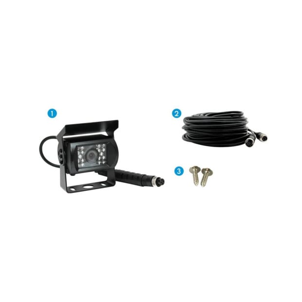 4 Pin Heavy Duty 12v 24v Ccd Ir Colour Reversing Camera Image 8
