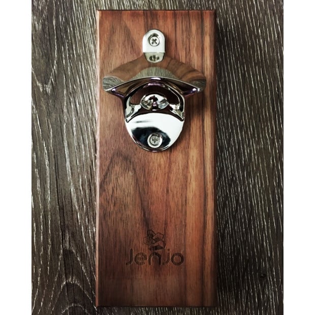 Walnut Magnetic Bottle Opener Image 4