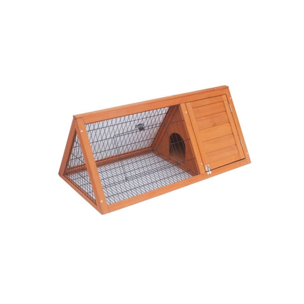 Little Buddies Wooden Triangle Rabbit Animal Hutch - 98cm Image 3