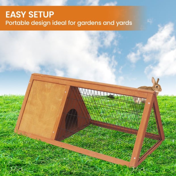 Little Buddies Wooden Triangle Rabbit Animal Hutch - 98cm Image 10