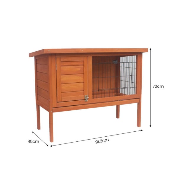 Little Buddies Wooden Pet Rabbit Hutch 2 Sections - Small Image 5