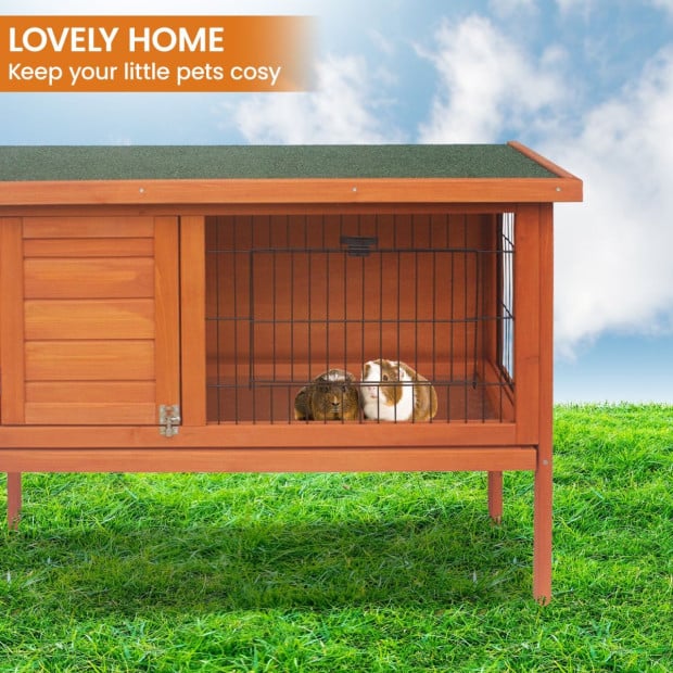 Little Buddies Wooden Pet Rabbit Hutch 2 Sections - Small Image 9