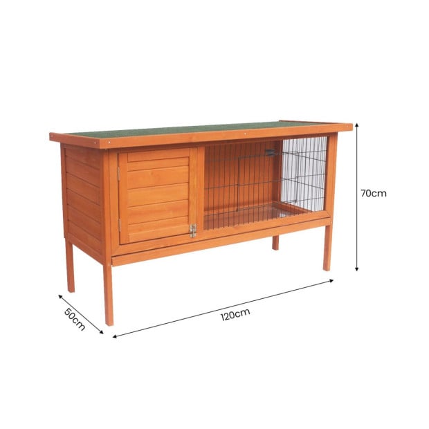 Little Buddies Wooden Pet Rabbit Hutch 2 Sections - Large Image 5