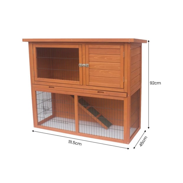 Little Buddies 2-Storey Wooden Pet Rabbit Hutch Image 5