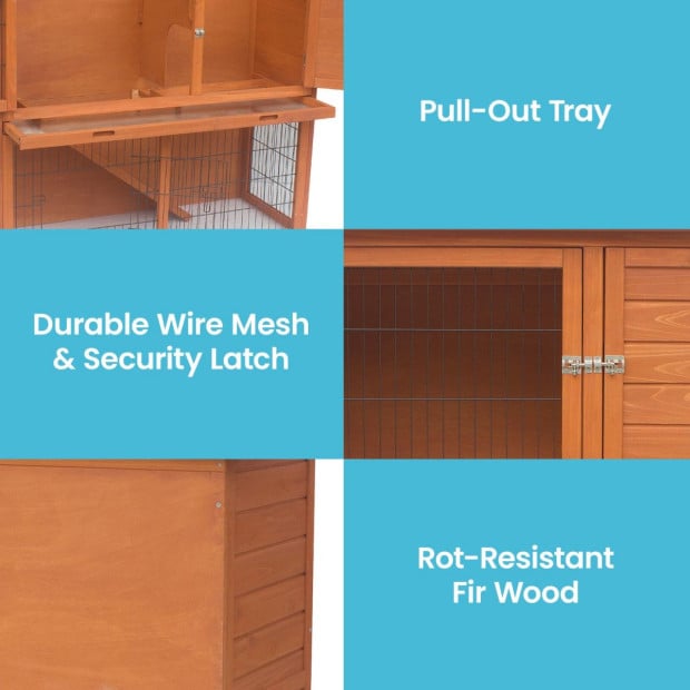Little Buddies 2-Storey Wooden Pet Rabbit Hutch Image 6