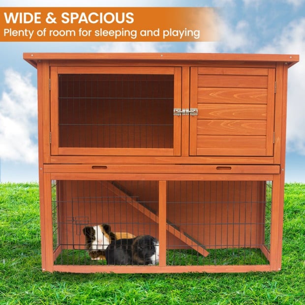 Little Buddies 2-Storey Wooden Pet Rabbit Hutch Image 9