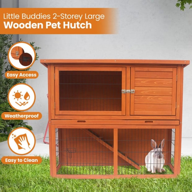 Two clearance storey hutch