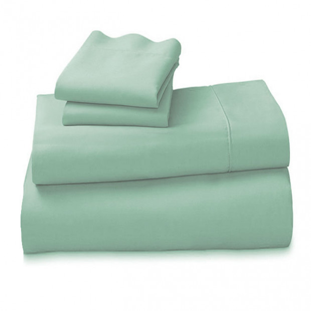 1000tc Cotton King Piece Sheet Set - Sage