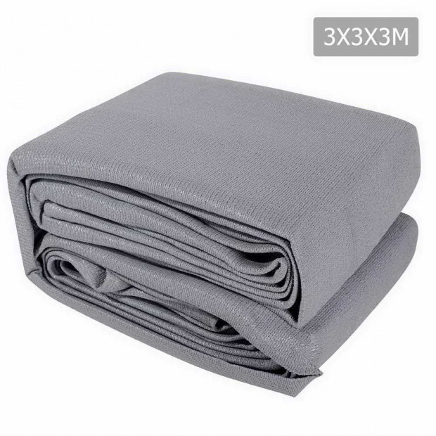 3 x 3 x 3m Triangle Shade Sail Cloth - Grey
