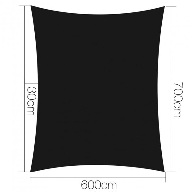 280gsm 6x7m Sun Shade Sail Canopy Rectangle Image 2