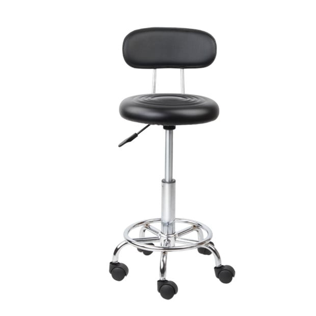 Salon Stool Swivel Chair Backrest Barber Hairdressing Hydraulic Height Image 3