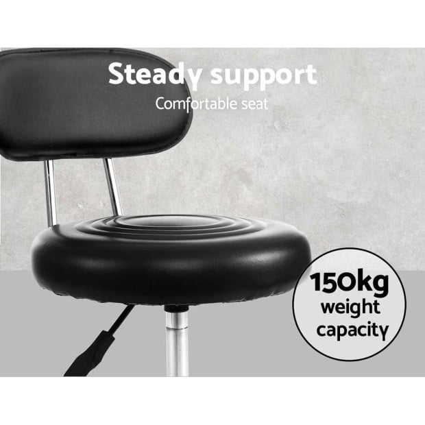 Salon Stool Swivel Chair Backrest Barber Hairdressing Hydraulic Height Image 6
