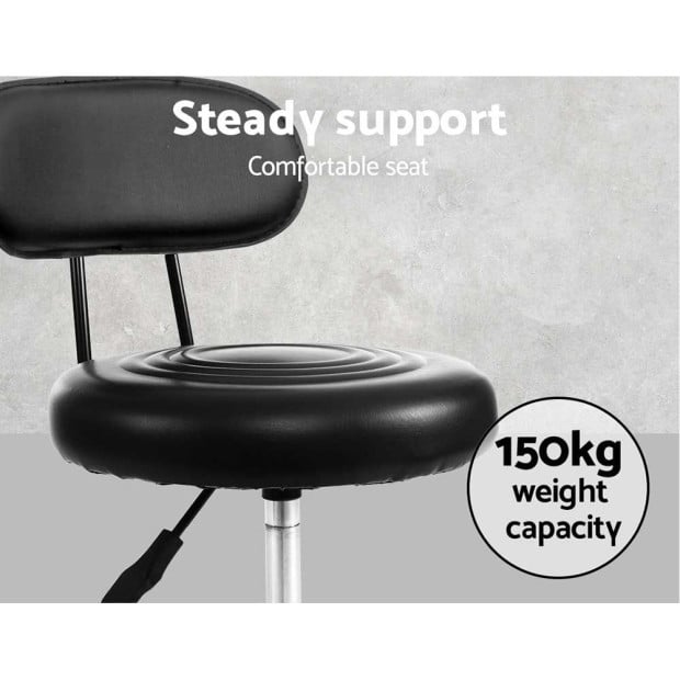 Salon Stool Swivel Chairs With Back Barber Beauty Hydralic Lift Image 6