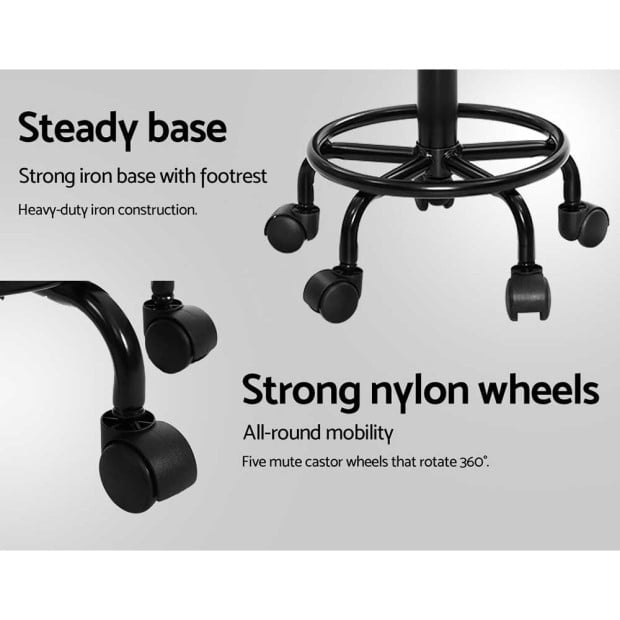 Salon Stool Swivel Chairs With Back Barber Beauty Hydralic Lift Image 7