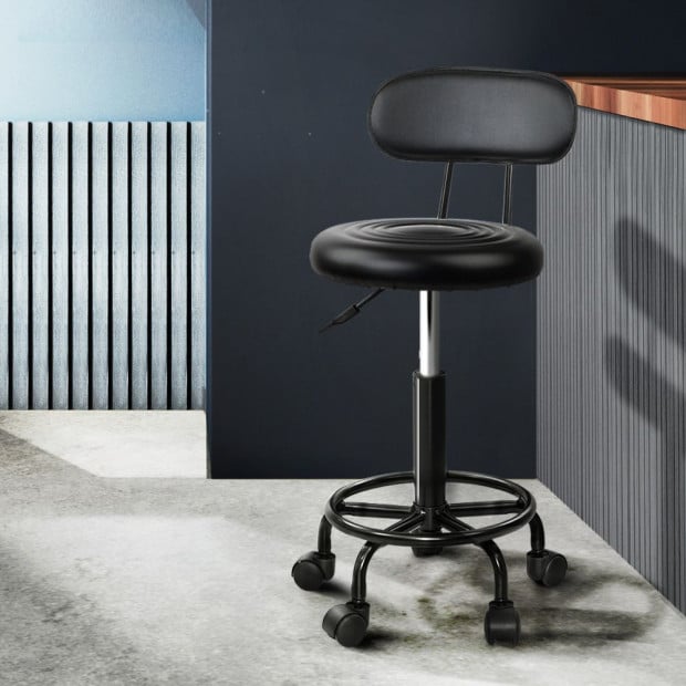 Salon Stool Swivel Chairs With Back Barber Beauty Hydralic Lift Image 8